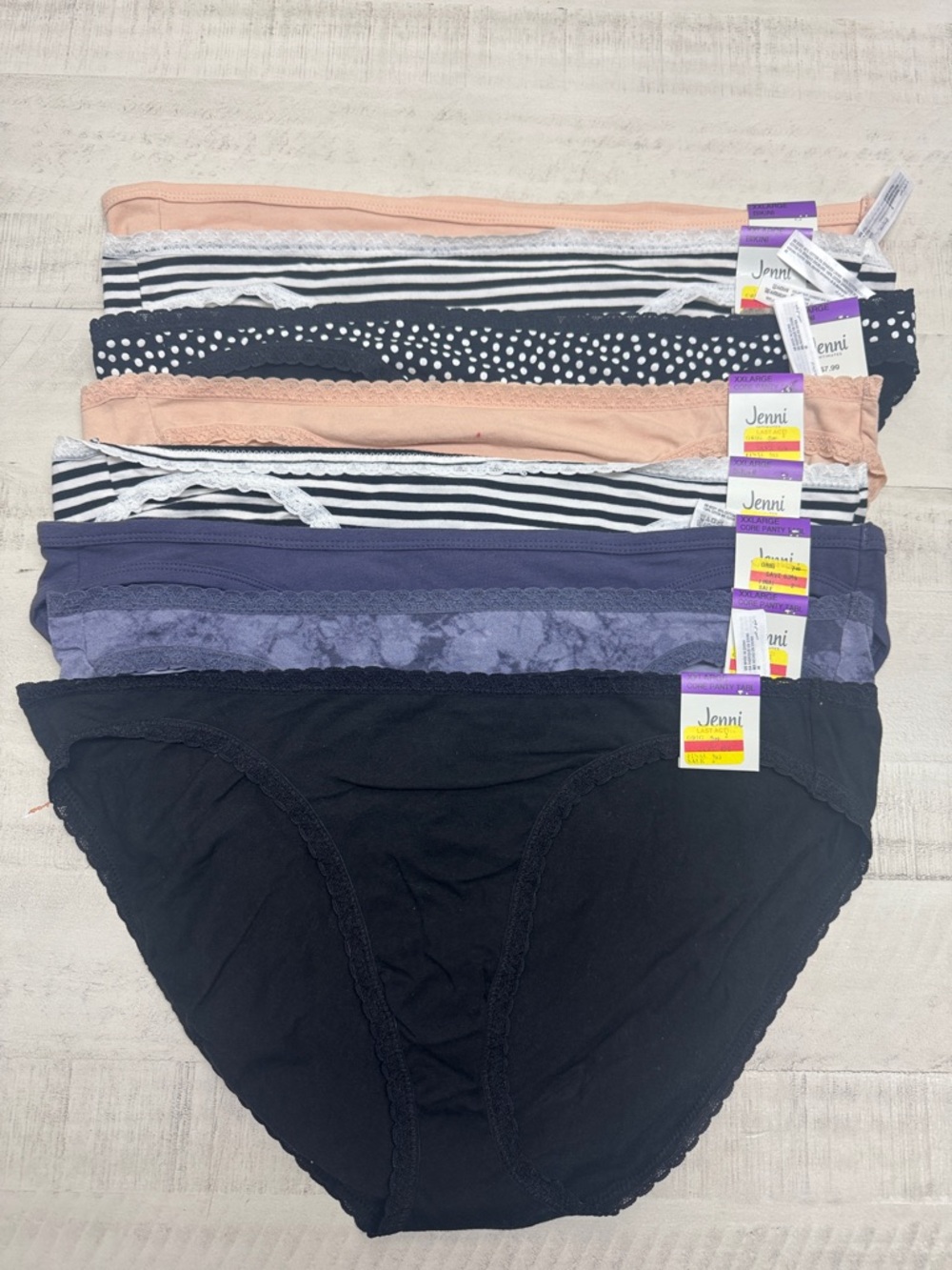 Set of 8 jenni Women's BIKINI Panties NWT Size XXL